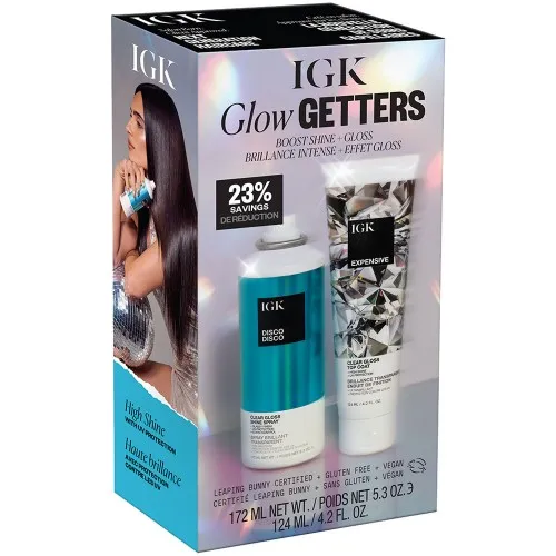 IGK Holiday Glow Getter Boost Shine & Gloss 2pk