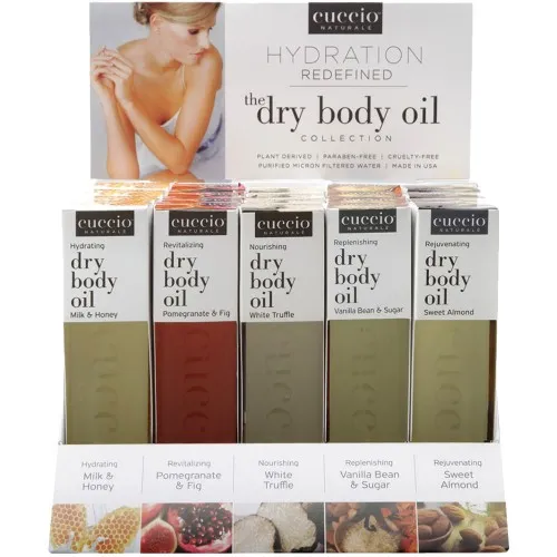 Cuccio Dry Body Oil Display 20pk