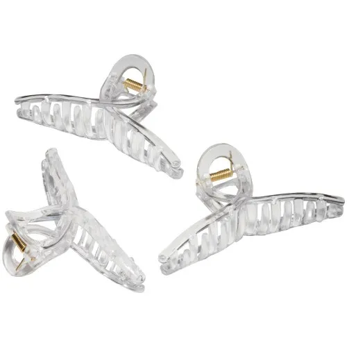 Soft 'N Style Claw Clips Clear 12pk