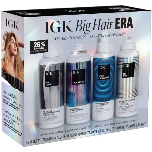 IGK Holiday Big Hair Era Volume 4pk