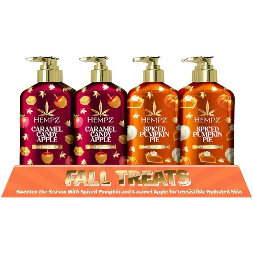 Hempz Fall Treats Caramel Apple/Pumpkin Pie 17oz 16pk