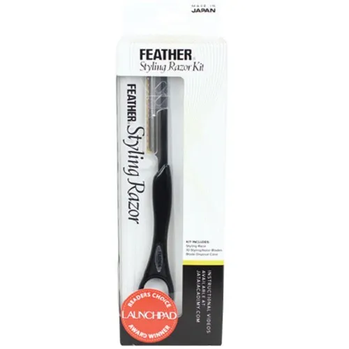 Feather Razor Kit W 10 Blades Pk Feskstd