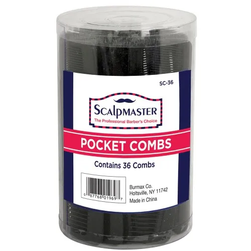 Scalpmaster 5" Pocket Comb Bucket 36pc