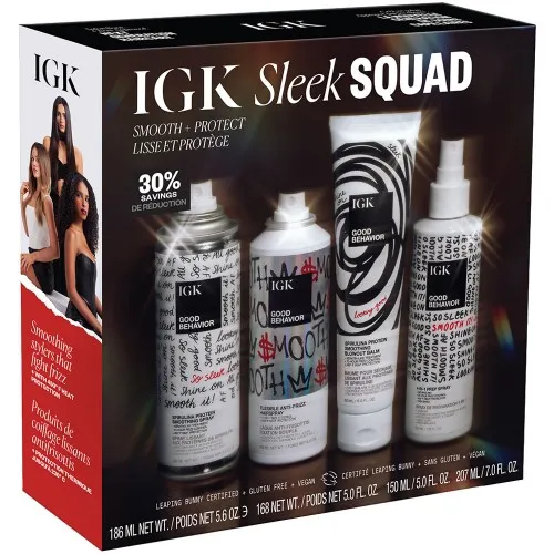 IGK Holiday Sleek Smoothing Squad 4pk