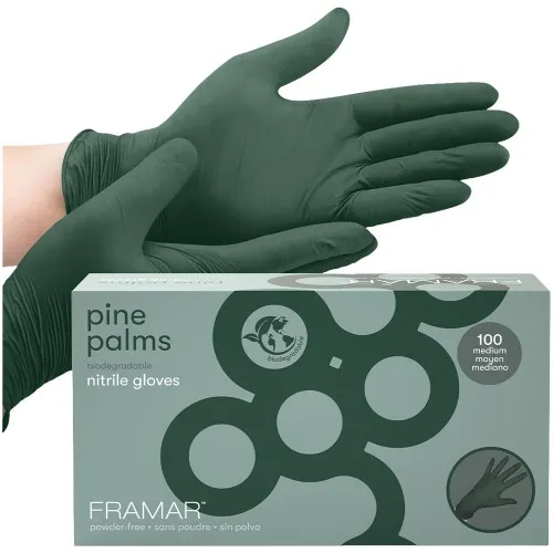 Framar Pine Palms Nitrile Gloves - Small