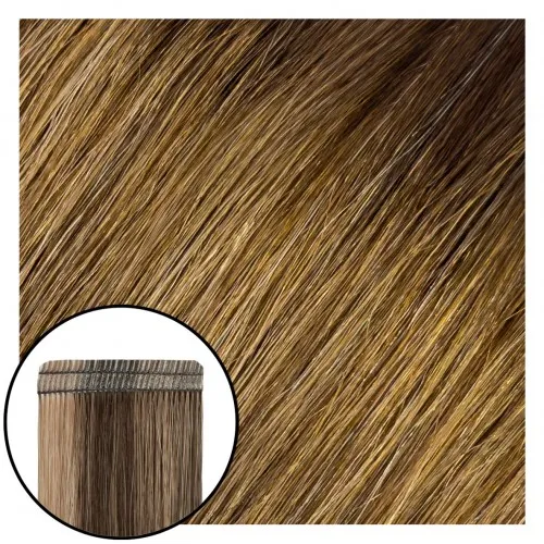 Babe Tape-In Balayage Extensions #2-4/6/27A/12/613 Shauna - 18"