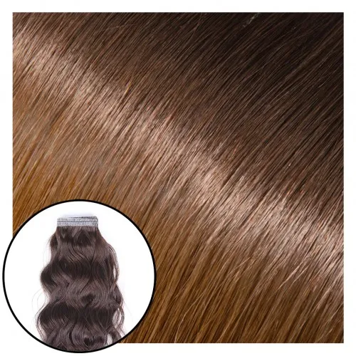 Babe Tape-In Curly Hair Extensions #2/27A Ombre Nina 22"