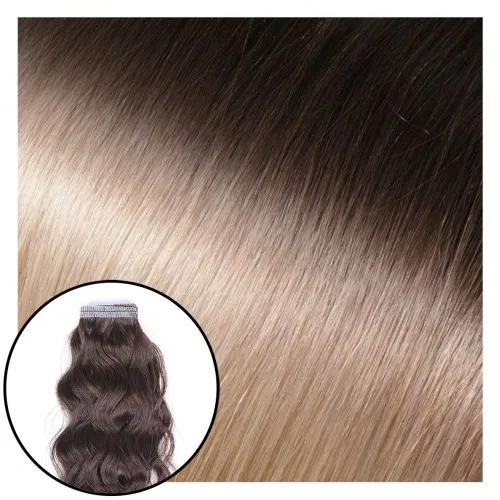 Babe Tape-In Curly Hair Extensions #1B/60 Ombre Stevie 22"