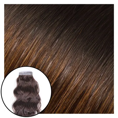 Babe Tape-In Curly Hair Extensions #1B/6 Ombre Doris 22"