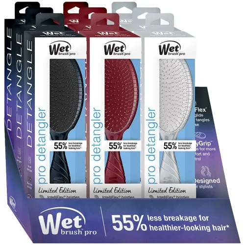 WetBrush Pro Detangler Iridescence 9pk Display