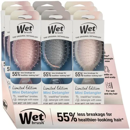 WetBrush Mini Detangler Iridescence 9pk Display