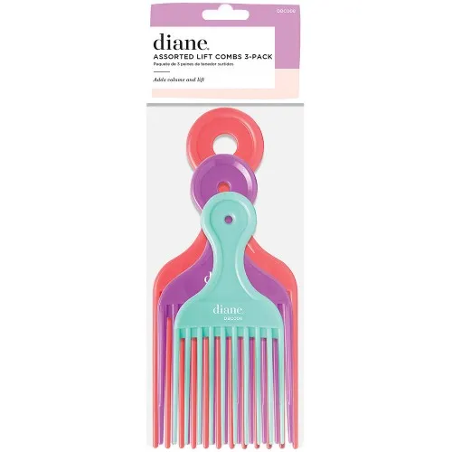 Diane Assorted Lift Combs 3pk