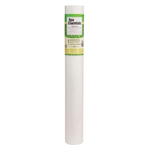Spa Essentials Table Paper Smooth White Roll - 21x225"